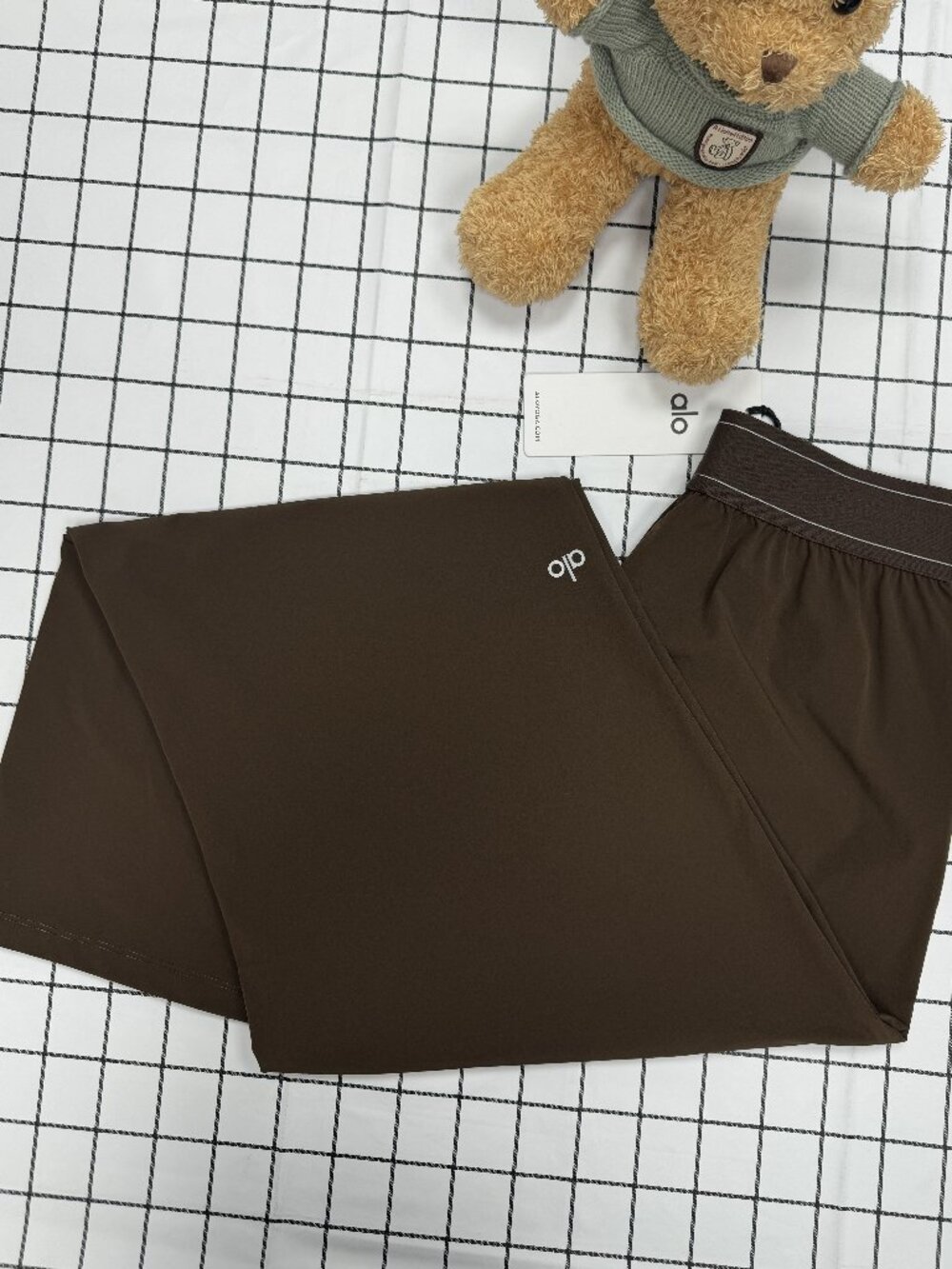 NWT Alo Yoga Suit Up Trouser Espresso Brown Wide Leg Pants 30 Inseam🤎🤎 - Picture 5 of 9